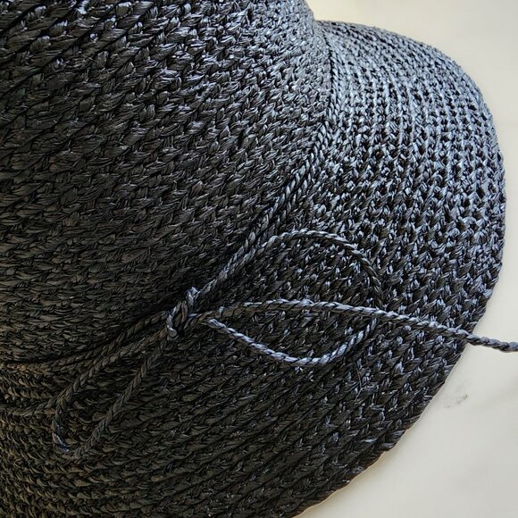 NWT Helen Kaminski Valence 6 Raffia Hat - Charcoal 🖤 - Picture 8 of 15